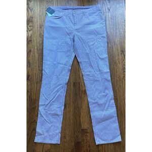NWT Peter Millar Seersucker Pants Mens Size 36 Blue Textured Beach $198 MSRP